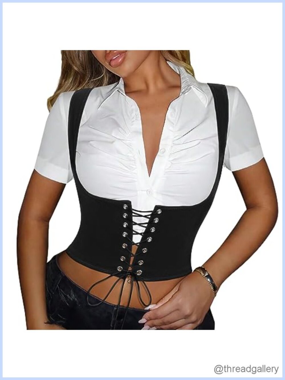 Velvet Lace Up Corset Bustier Waist Trainer Underbust